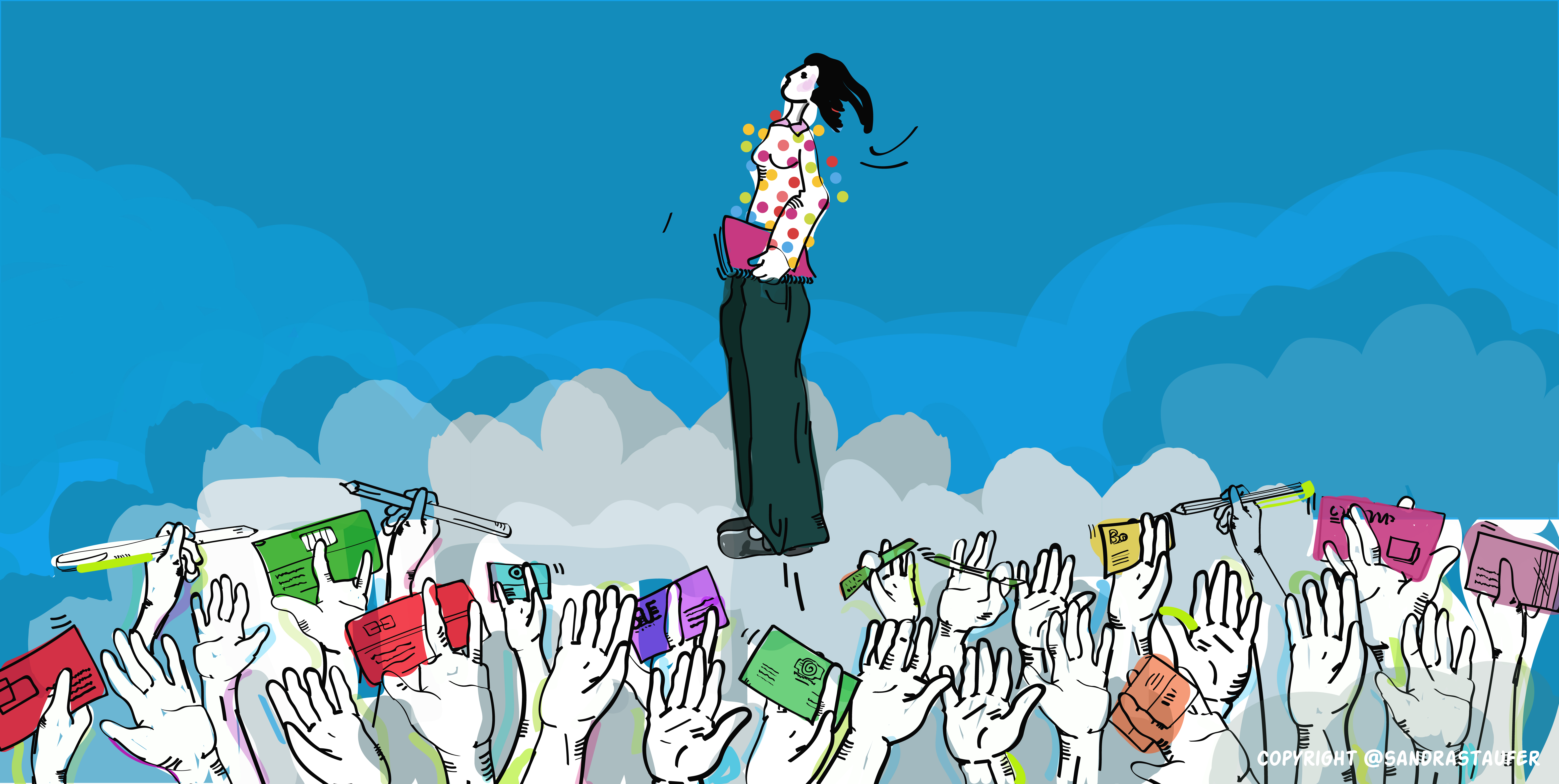 Illustration by #sandrastaufer for a Networking & Coaching Event by Heads-up Coaching: Illustartion by @sandrastaufer Networking & Coaching Event: Raising Your Business Profile in 2019