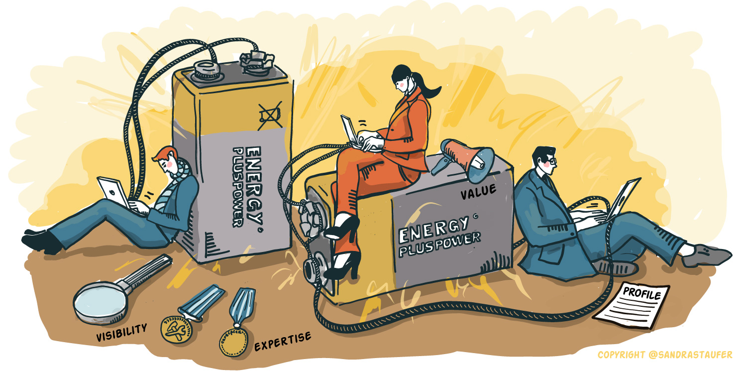 'Energise your business in 2020'. Illustration by @sandrastaufer for @headsupcoaching Energise your business in 2020 . Illustartion by @sandratsuafer for @headsupcoaching